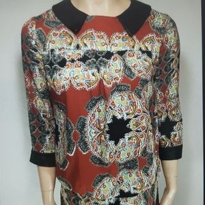 W118 Walter Baker Paisley Leather Collared Dress